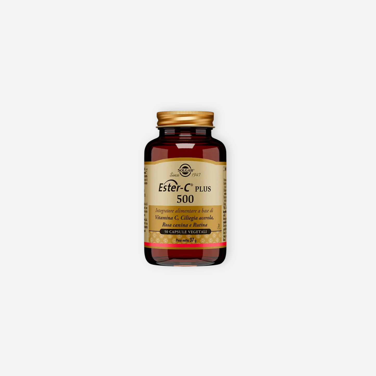 SOLGAR ~ Ester C Plus 500 Integratore Sistema Immunitario, 50 Capsule Vegetali