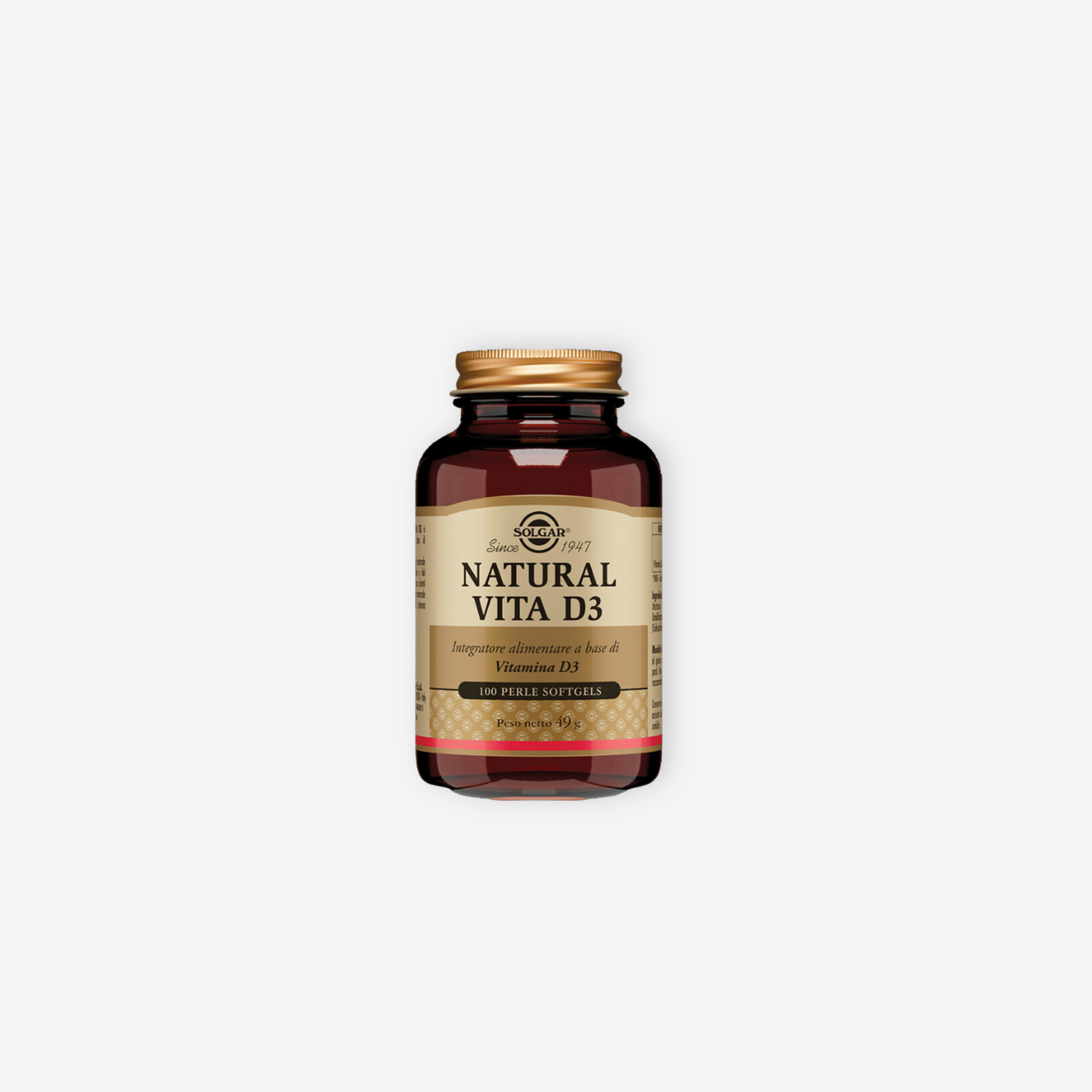 SOLGAR NATURAL ~ VITA D3 100 Perle Softgels