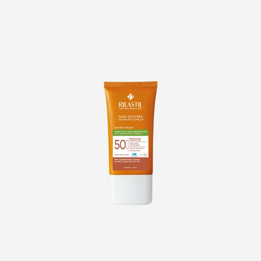 Rilastil ~ Sun System Water Touch Matt Crema Solare SPF 50+ Anti Imperfezioni Viso 50ml