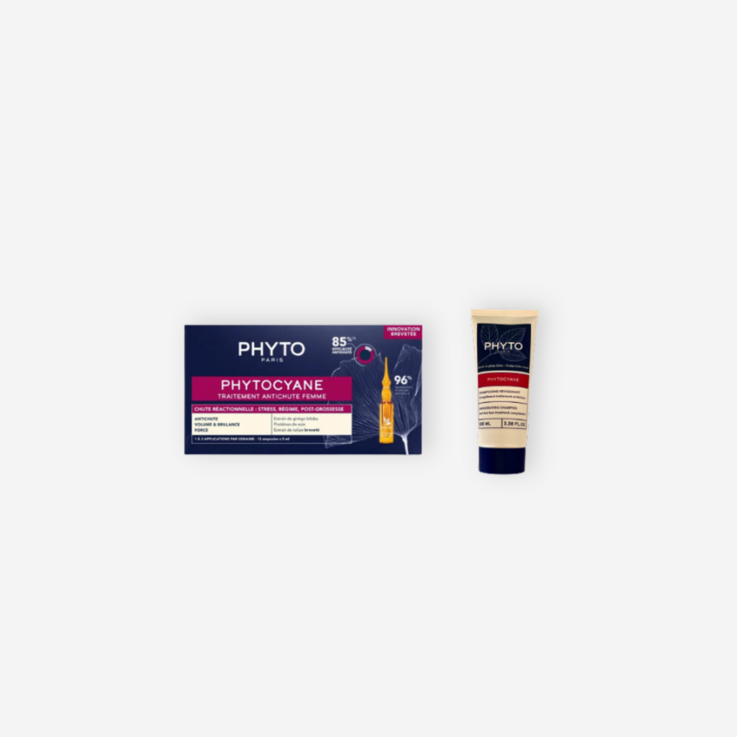 Phyto Phytocyane ~ Kit Donna Caduta Temporanea 12 fiale 5 ml + Shampoo 100 ml Omaggio